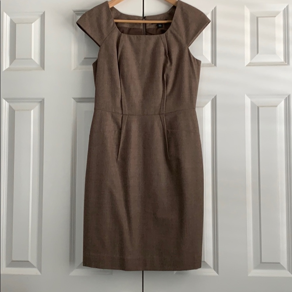 Banana Republic Wool Sheath Dress - Light Brown